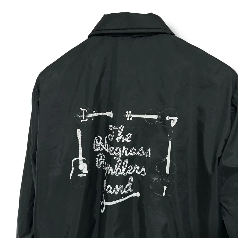 Vintage Y2K The Bluegrass Ramblers Band Coaches Jacket Snap Up Size M 24x28 - Picture 6 of 6